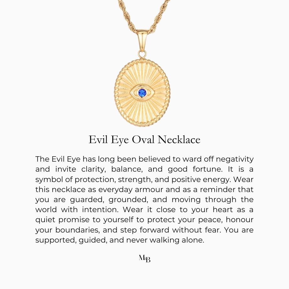 Evil Eye Oval Necklace