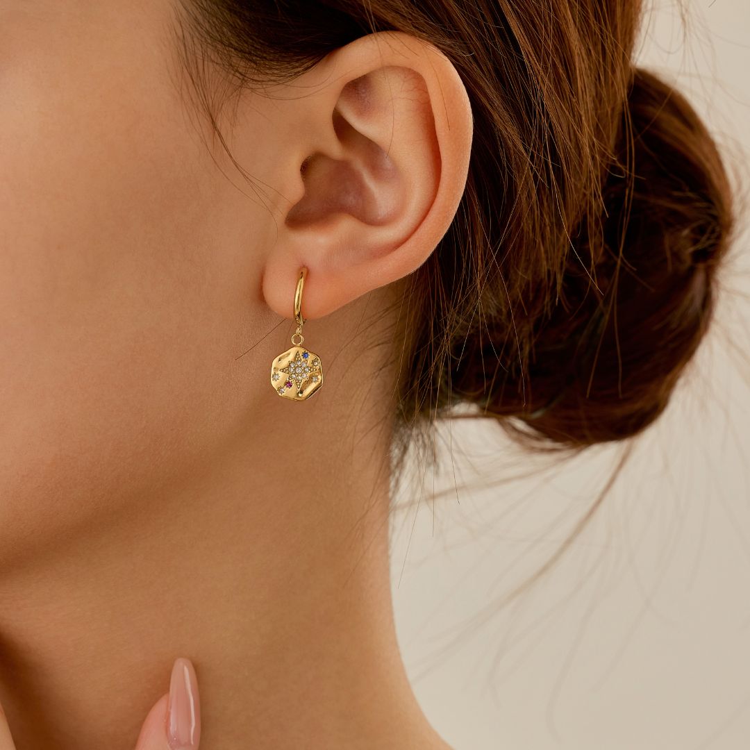 My Sun, Moon & Stars 3.0 necklace & earrings set - gold