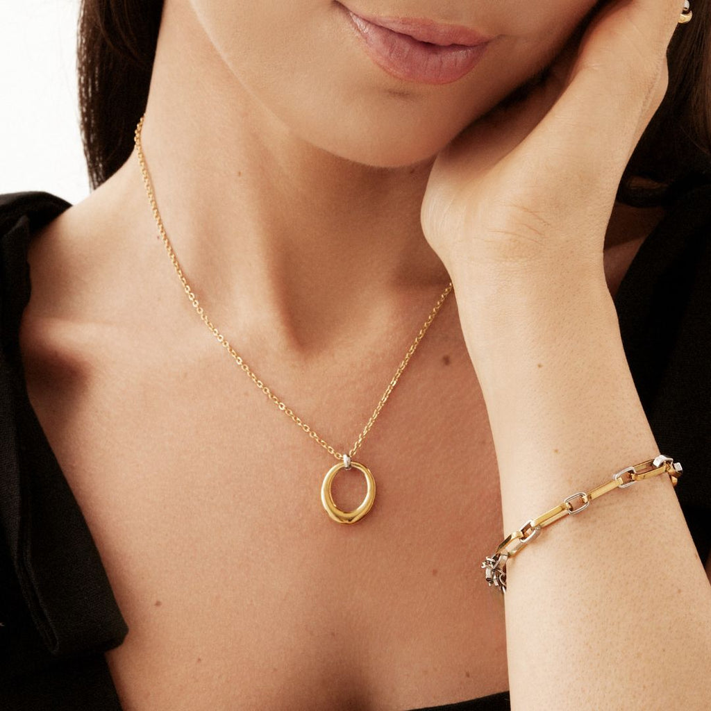 Duet Necklace - Two Tone